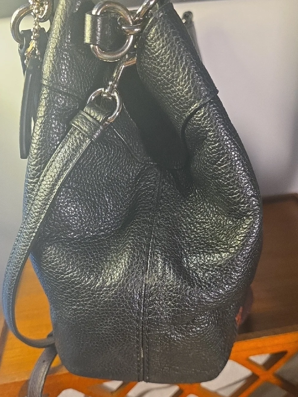 Coach Floral Lexy Refined Pebble Leather